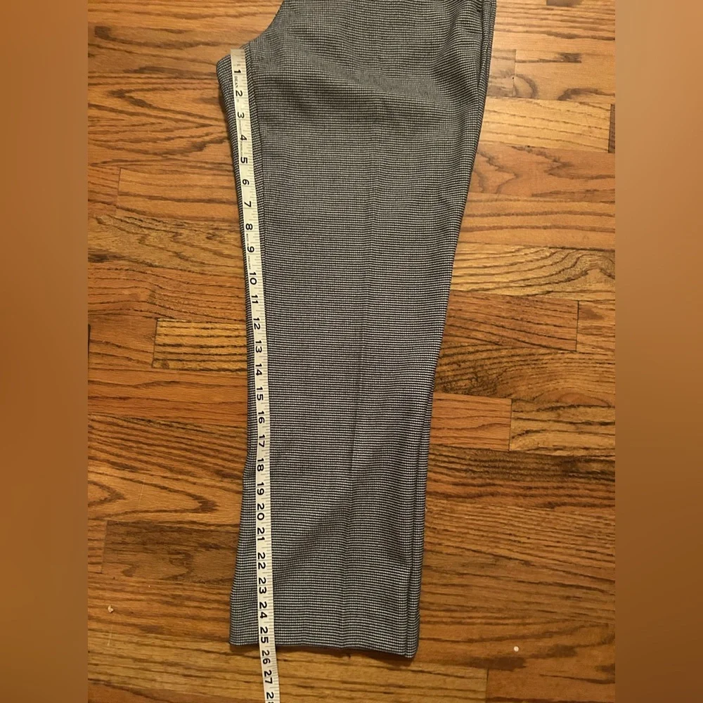 Ann Taylor Women's Preppy Classic Curvy Fit Black White & Houndstooth Pants